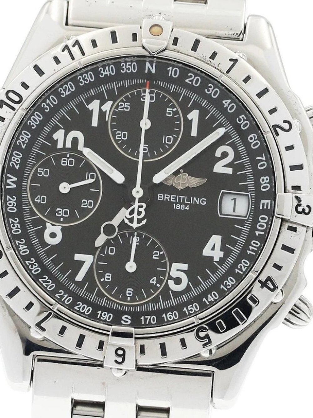 BREITLING Chronomat Longitude A20048 GMT black Dial Automatic Men's Watch_935242